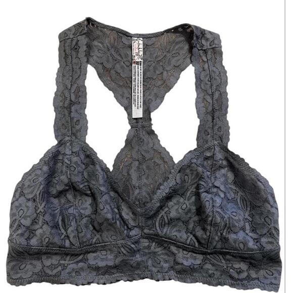 Free People Other - Free People GRAY LACE  Racerback‎ Bra PULLOVER MED